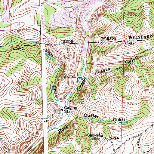 Topographic Map of Arasta Gulch, WY