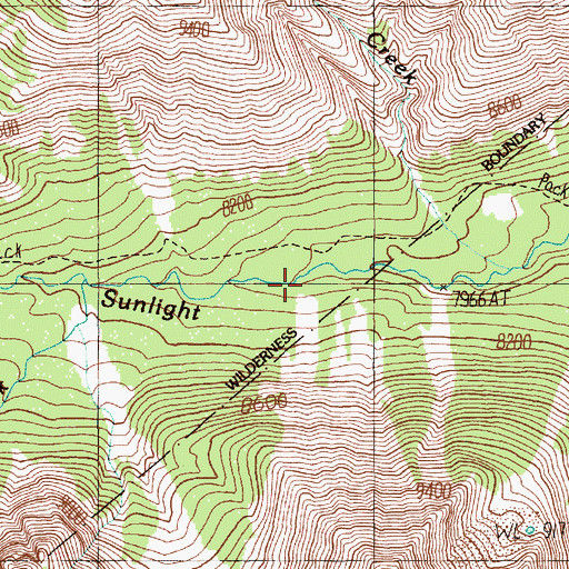 Topographic Map of Arrow Creek, WY