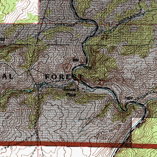 Topographic Map of Arrowhead Creek, WY