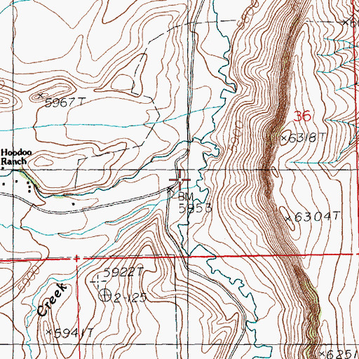 Topographic Map of Ashworth Creek, WY