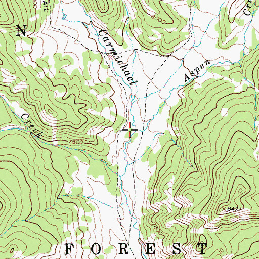 Topographic Map of Aspen Creek, WY