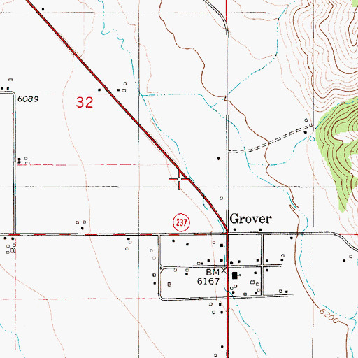 Topographic Map of Astle Creek, WY