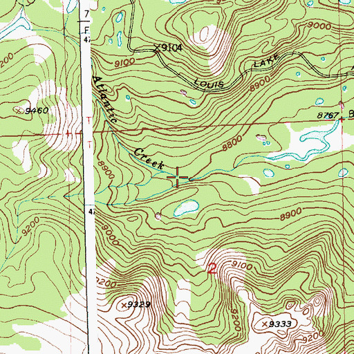 Topographic Map of Atlantic Creek, WY