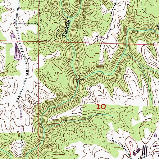 Topographic Map of Hog Hollow, AL