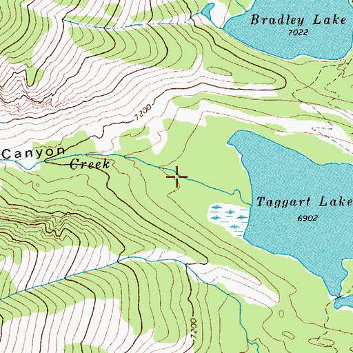 Topographic Map of Avalanche Canyon, WY