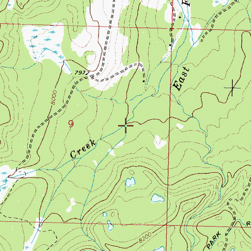 Topographic Map of Babione Creek, WY