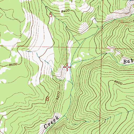 Topographic Map of Baby Lake Creek, WY