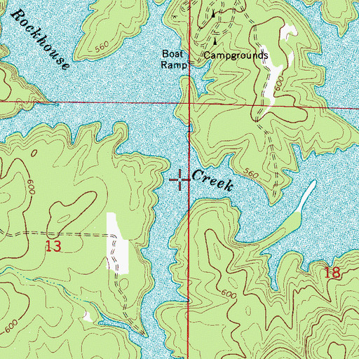 Topographic Map of Hoghouse Creek, AL