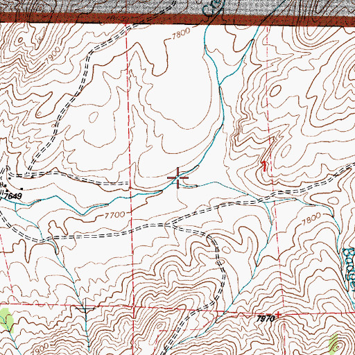 Topographic Map of Badger Creek, WY