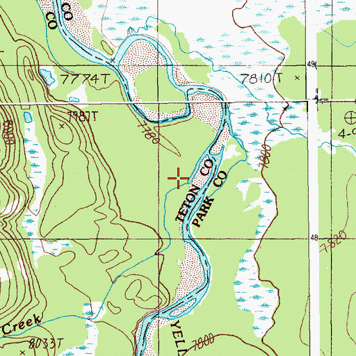 Topographic Map of Badger Creek, WY