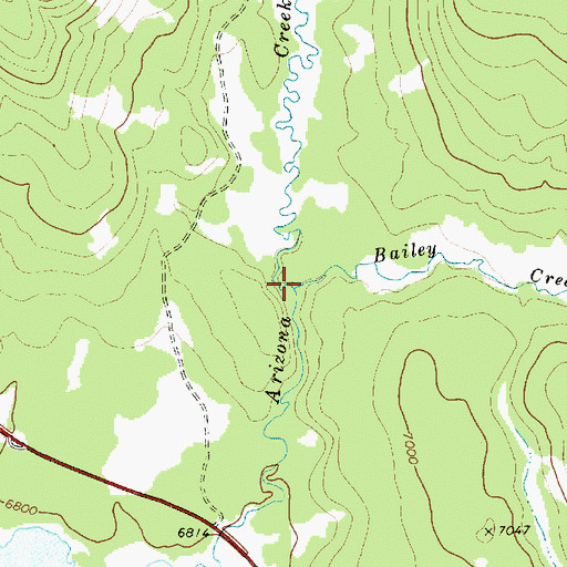 Topographic Map of Bailey Creek, WY