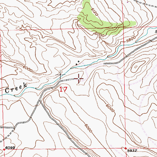 Topographic Map of Baldwin Creek School, WY