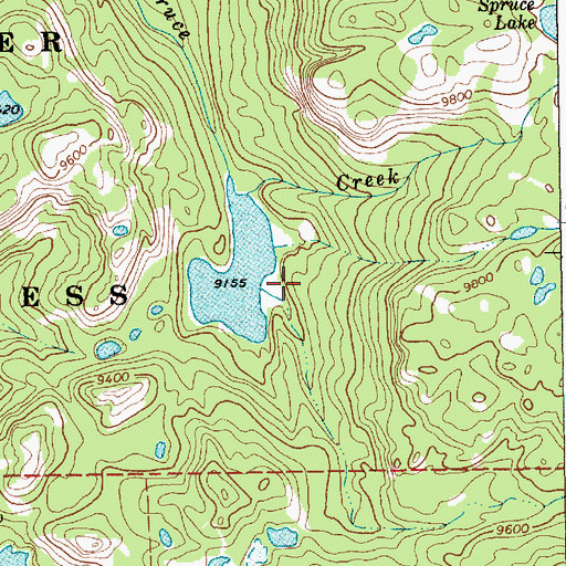 Topographic Map of Baldy Creek, WY