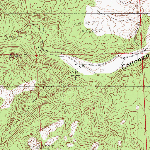 Topographic Map of Ballard Ranch, WY