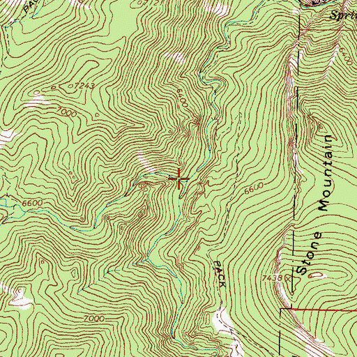 Topographic Map of Balm of Gilead Creek, WY