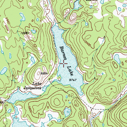 Topographic Map of Barnes Lake, WY