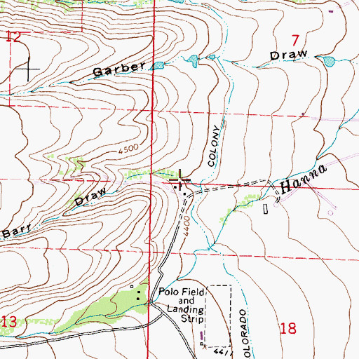 Topographic Map of Barr Draw, WY