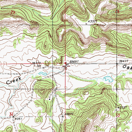 Topographic Map of Basin School, WY