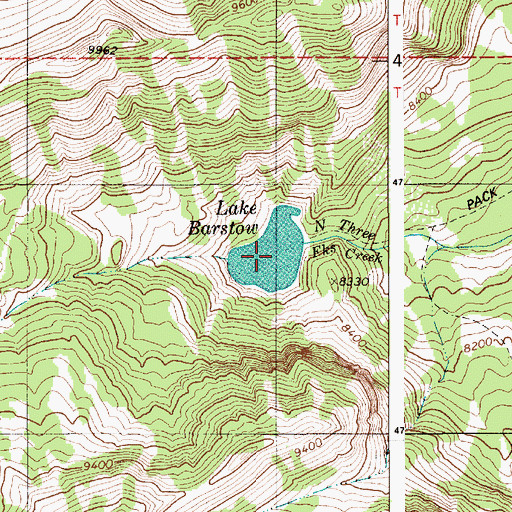 Topographic Map of Lake Barstow, WY