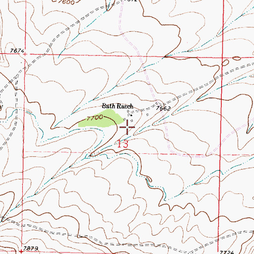 Topographic Map of Bath Ranch, WY