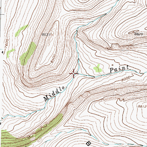 Topographic Map of Battle Creek, WY