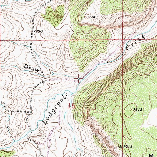 Topographic Map of Bean Draw, WY