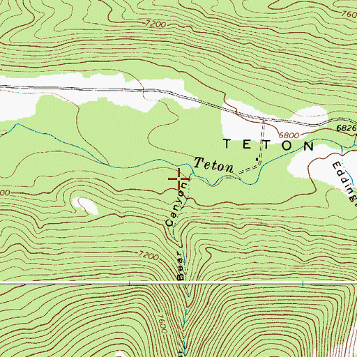 Topographic Map of Bear Canyon, WY