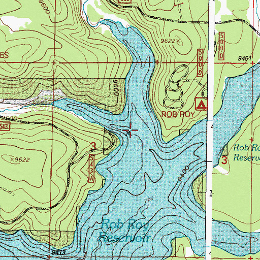 Topographic Map of Bear Creek, WY