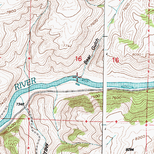 Topographic Map of Bear Gulch, WY