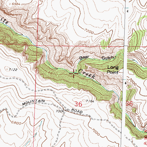 Topographic Map of Bear Gulch, WY
