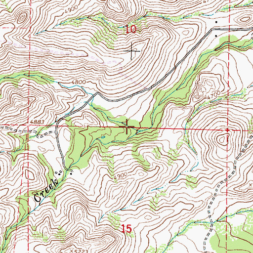 Topographic Map of Bear Gulch, WY