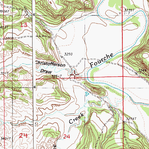 Topographic Map of Christofferson Dam, WY