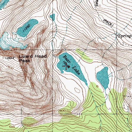 Topographic Map of Bear Lake, WY