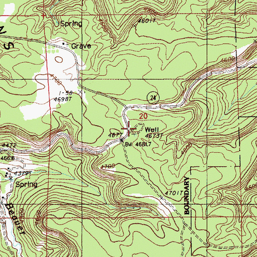 Topographic Map of Bear Lodge Campground, WY