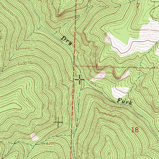 Topographic Map of Bear Trap Creek, WY