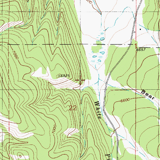 Topographic Map of Bear Trap Gulch, WY
