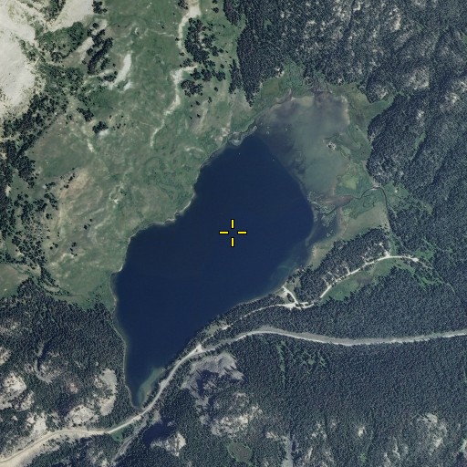 Aerial/Satellite Image of Beartooth Lake, WY