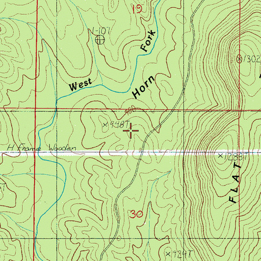 Topographic Map of Horn Valley, AL