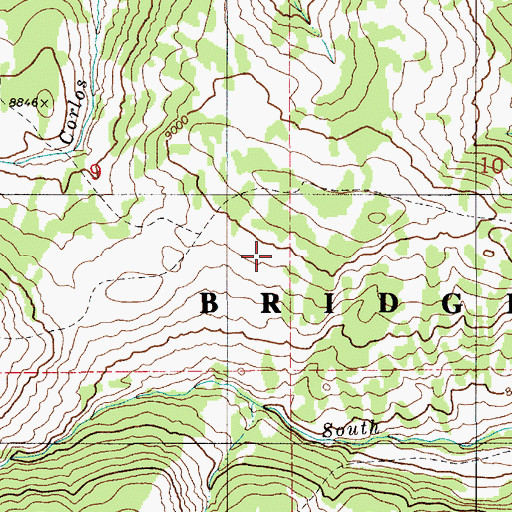 Topographic Map of Beartrap Junction, WY