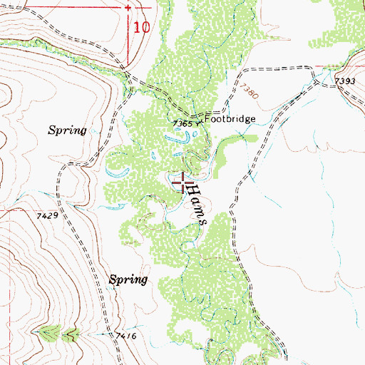 Topographic Map of Beaver Creek, WY