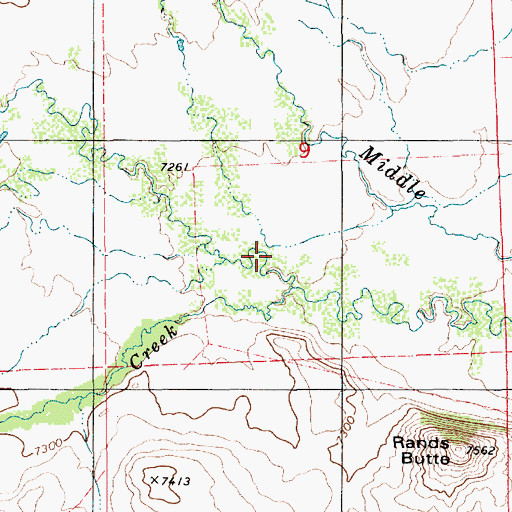 Topographic Map of Beaver Creek, WY