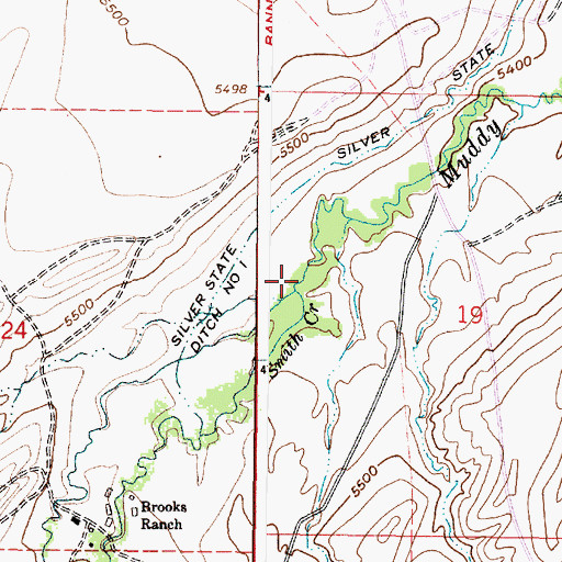 Topographic Map of Beaver Creek, WY