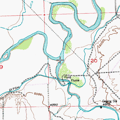 Topographic Map of Beaver Creek, WY