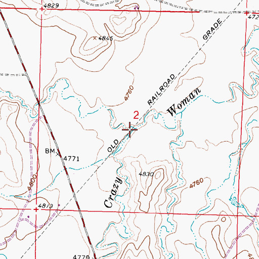 Topographic Map of Beaver Creek, WY