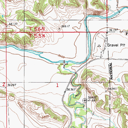 Topographic Map of Beaver Creek, WY