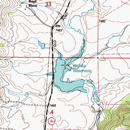 Topographic Map of Beaver Dam Creek, WY