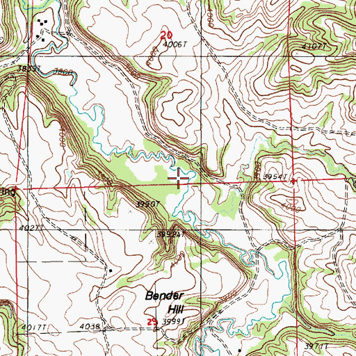 Topographic Map of Beaverdam Creek, WY
