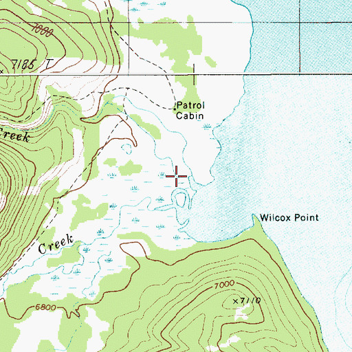 Topographic Map of Berry Creek, WY