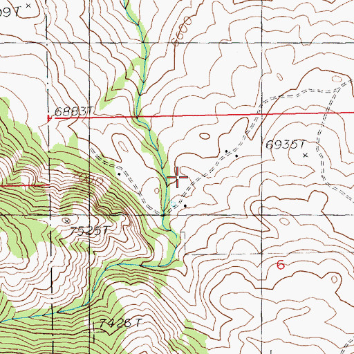 Topographic Map of Bi Ho Ba Girl Scout Camp, WY