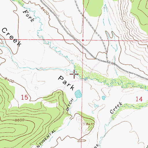 Topographic Map of Big Creek Park, WY